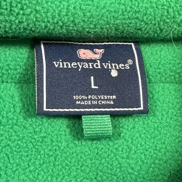 Vineyard Vines Jacket Men’s Large Green/Blue Fleece 1/4 Zip‎ Pullover Casual - Picture 3 of 9